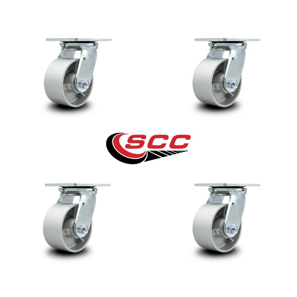 4 Inch Semi Steel Wheel Swivel Caster Set with Ball Bearings